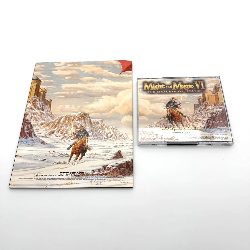 Might & Magic VI Mandate of Heaven PC Game 1998 Big Box Cloth Map New World